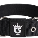 TSPRO Tactical Dog Collar 1.25 Inch Wide Thick Dog Collars with Heavy Duty Metal Buckle, Durable, Strong, Adjustable for Small Dogs (Black S)