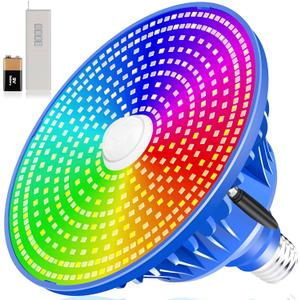 MORSEN LED Pool Lights for Inground Pool, Pool Light Bulb 120V 90W Remote Control Color Changing Underwater Swimming Light, E26 E27 Replacement Bulb for Pentair and Hayward Fixture Blue