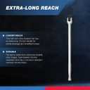NEIKO 00206A 1/2" Breaker Bar, 1/2-Inch Drive 24-Inch Breaker Bar, Flex Head Chrome-Moly Cr-Mo, Lug Nut Wrench, Tire Bar, Cheater Bar