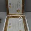 SIMON'S SHOP Diploma Frame 8.5x11, Gold Picture Frames 8.5 by 11, Letter Size Frames for Certificates Documents Awards Degree Magazine, 2 Pack Wall and Tabletop Photo Frames