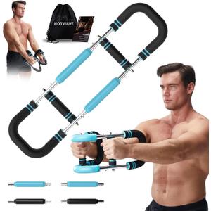 HOTWAVE Twister Arm Trainer, Adjustable Chest & Arm Exerciser for Men Women, Portable Home Fitness Equipment Kit for Upper Body Muscle Strength Training, Ideal for Self-Use or Gifting (Sky Blue Kit)