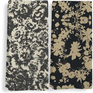 Boho Vintage Floral Kitchen Towels, Retro Abstract Floral Kitchen Towels Decorative Set of 2, Floral Hand Towels for Bathroom, Boho Flowers Hand Dish Tea Towels for Kitchen 16X24In