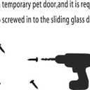 XL Dog Door for Sliding Glass Door Adjustable 75 to 81 Slider Height,All-Metal Framed & Panel with Rotating Screws
