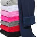 Girls Fleece Lined Leggings Cotton Kids Winter Warm Leggings Thick Thermal Tights Pants (2-3T, Navy Blue)