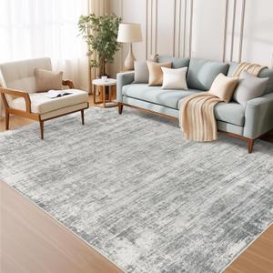zesthome 5x7 Area Rugs, Modern Washable Rug, Non-Slip Rugs for Living Room, Stain Resistant Abstract Rugs, Ultra-Thin Indoor Area Rug 5x7, Home Decor Grey Rug