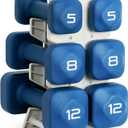 Tone Fitness Neoprene Dumbbell Set with Storage Rack Non-Slip, Anti-Roll Hand Weights for Home Gym Workouts | 20 lb, 32 lb, 50 lb, 60 lb & 100 lb Options
