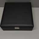 ProCase Jewelry Box for Women, 2 Layers Large Leather Jewelry Organizer Storage Case with Removable Pad for Earrings -Black