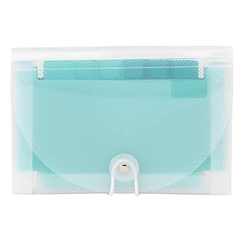 Office Depot® Brand Plastic Polypropylene Accordion Expanding File, 13 Pocket, Expansion 6", Nonstandard Size, Teal, Pac