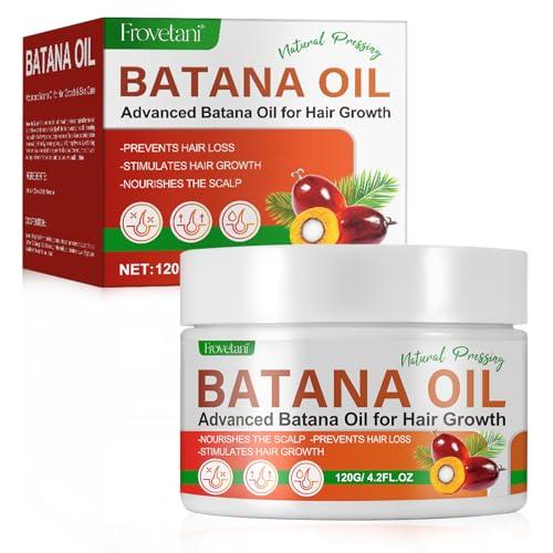 Frovetani Batana Oil, 4.2 Fl Oz - 100% Organic Raw from Honduras for Hair Growth, Promotes Thickness, Healthier & Strengthening, Prevents Hair Loss, Hair Mask Pack Of 2, Best By: 08/07/2027