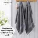 LANE LINEN 4 Pack Bath Towels Set (28"x54") - 100% Ring Spun Cotton, Large Turkish Towels for Bathroom - Durable, Quick Dry, Soft & Absorbent Bath Towel Set - Gets Softer After Each Wash - Cool Grey