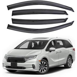 4PCS Rain Guards Window Visors Wind Deflector Fits for 2018-2023 Honda Odyssey, Front & Rear Outside Mount Vent Shade, Tape-on Vent Visors, 2018 2019 2020 2021 2022 2023