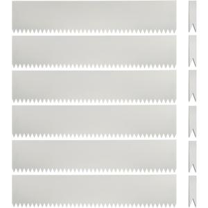 Landscape Edging Kit, Galvanized Steel Edging Landscape Lawn Edging Powder for Lawn Yard, Coated Bendable Metal Strips, No-Dig Hammer-in Edging Border w/Clips (8 INCH 6 PCS, White)