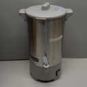 SYBO 45Cup Coffee Urn, Commercial Grade Stainless Steel Percolate Coffee Maker, Removable Filter, Easy to Clean, Hot Water Urn for Catering, Hot Beverage Dispenser with Cool-Touch Handles, 6L, Grey