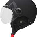 Motorcycle Helmet for Adults Half Helmet with Windproof Mask for Cruiser , Road Bikes, Electric Bikes, Scooter Cool Helmet for Men and Women,DOT Approved Medium, Black