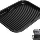 Grill Griddle Plate for Ninja Woodfire Outdoor Grills OG700 Series Accessories, Non-Stick Flat Top Griddle Pan Compatible with Ninja XSKGRDPLT Woodfire OG701,Cast Iron with Enamel Coating