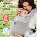 Momcozy Breathable Mesh Baby Carrier, Ergonomic and Lightweight Infant Carrier for 7-45lbs with Enhanced Lumbar Support, All Day Comfort for Hands-Free Parenting, Air Mesh-Grey