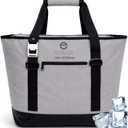 Soft Sided Cooler Tote Bag Waterproof Leakproof Insulated Dry Bag Cooler with Zipper Top, Collapsible Beach, Pool, Boat, Grocery Cooler (20 or 36 Cans)