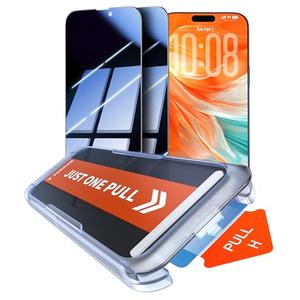 TORRAS Uncrackable 9H+ for iPhone 17 Pro Max Privacy Screen Protector [ 12FT Military-Grade Anti Shatter] [Top 25° Anti Spy, Data Protection] Full Coverage Tempered Glass, 2-Pack 6.9"