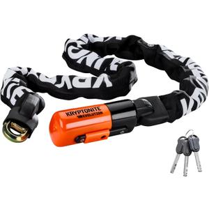 Kryptonite Evolution 1012 Bike Chain Lock, 4 Feet Long 10mm Steel Chain Heavy Duty Anti-Theft Sold Secure Gold Bicycle Chain Lock with Keys for E-Bike, Motorcycle, Scooter, Bicycle, Door, Gate, Fence