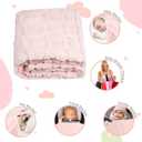 5 Pcs Baby Blanket Heart Checkered Ultra Soft Gift-Ready Plush for Newborns, Nursery & Stroller 30"x40" Beige Gray Blue Purple Light Pink
