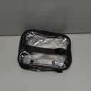 1 Pcs Portable Clear Makeup Bag, Transparent Black Border PVC Zipper Travel Storage Pouch With Handle, Waterproof Cosmetic Toiletry Bag Small Foldable Storage Pouch