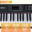 88 Key Piano Keyboard, Semi Weighted Electronic Digital Piano with Music Stand, Power Supply, Sustain Pedal, Bluetooth, Stand, MIDI, for Beginner Professional at Home, Stage