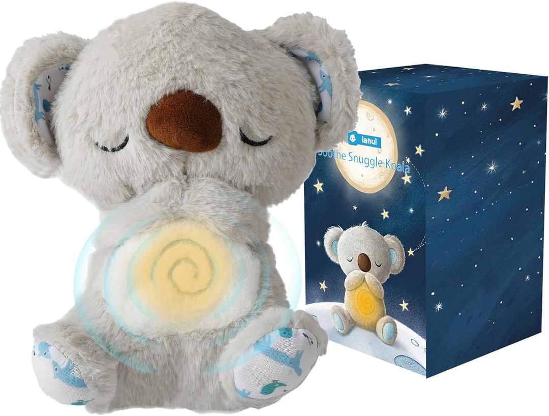 Breathing Stuffed Animal,Calming portable Plush Baby Toy,Soothing Stuffed Animal For Anxiety Adults & Kids, Breathing Otter,Breathing Lights & Sound
