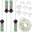 W11130362 MVWC565FW1 MVWC565FW2 WTW5000DW1 MVWX655DW1 Washer Suspension Rod Kit Fit fotr Ken-more May-tag Whirl-pool Washing Machine Parts, W10594080 W10735786 with Basket Driven Hub by Fetechmate