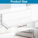 Maitys 8 Pcs Acrylic Floating Shelves 9 Inches Adhesive Wall Mounted Shelves No Drill Hanging Acrylic Wall Display for Living Room Bathroom Bedroom Kitchen Office
