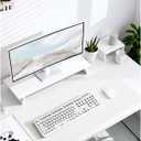 YSAGi Leather Desk Protector, Office Mat, Large Mouse Mat, Non-Slip PU Leather Blotter, Laptop Desk, Waterproof Writing Pad for Office and Home (White, 31.5" x 15.8")