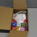 81 Pcs Mini Christmas Tree Decorations Set Mini Christmas Ornaments Tiny Skirt Ball Bow Miniature Hanging Ornament with LED Lights for Small Xmas Tree Decor