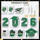 Large 11 PCS Graduation Yard Signs, Class of 2026 Congrats Grad Outdoor Lawn Yard Sign with Stakes, Graduate Yard Decorations for College High School Party, Black and Green
