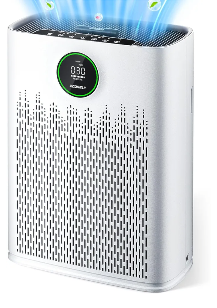 Air Purifiers for Home Large Room, with Smart Mode, PM2.5 Air Quality Display, 22dB Sleep Mode, Aromatherapy, Cover Up to 1295 Ft² with 2X-Purification & 360°Air Outlet, HAP603, Bright White