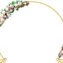 Wokceer Wedding Arch 7.2FT Round Backdrop Stand Gold Metal Circle Backdrop Stand Circle Balloon Arch Stand Frame for Birthday Party Bridal Shower Anniversary Ceremony Candy Tables Celebration