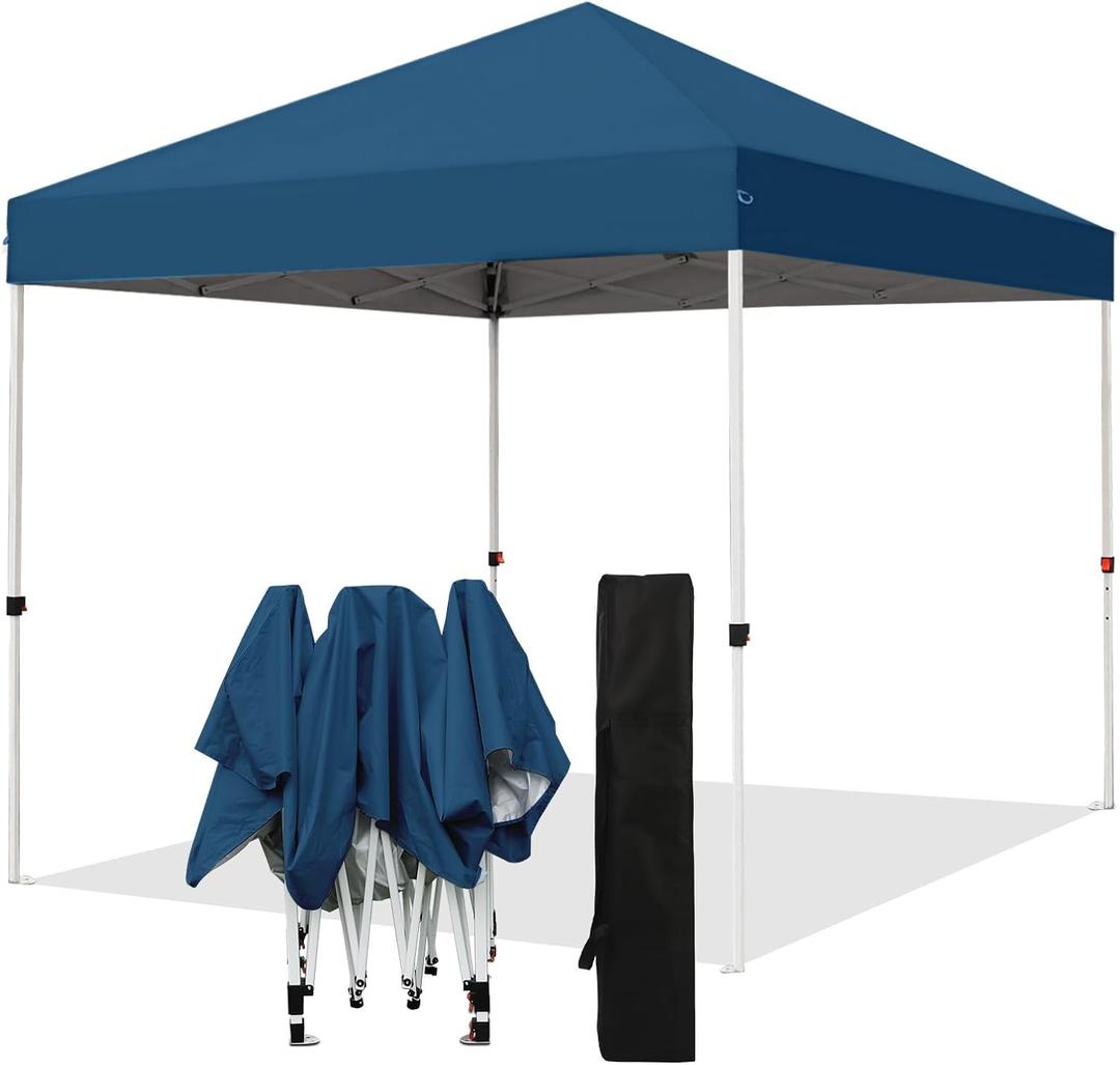 Northroad 8X8 FT Pop Up Canopy, Outdoor Instant Canopy Tent w/Carrying Bag, Portable Gazebo Shelter for Wedding Party,Commercial Event,Patio,Garden,BeachLake Blue