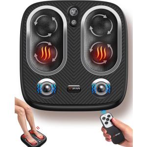 Shiatsu Foot Massager with Heat & Vibration Deep Kneading Foot Massager for Plantar Fasciitis, Neuropathy, Circulation, Electric Feet Massager Machine for Women Men, Relax for Home Office Use