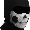 Black Balaclava Ghosts Skull Full Face Mask, Windproof Ski Motorcycle Face Masks Tactical Balaclava Hood for Men Women Youth Halloween Cosplay Outdoor Sport Cycling Skiing Hiking