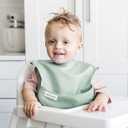 Tiny Twinkle Mess-Proof Baby Bibs for Eating | Waterproof, Wipeable Toddler Bibs with Catch-All Pocket | Feeding Bibs for Girls & Boys(3 Pack,Cowboy)