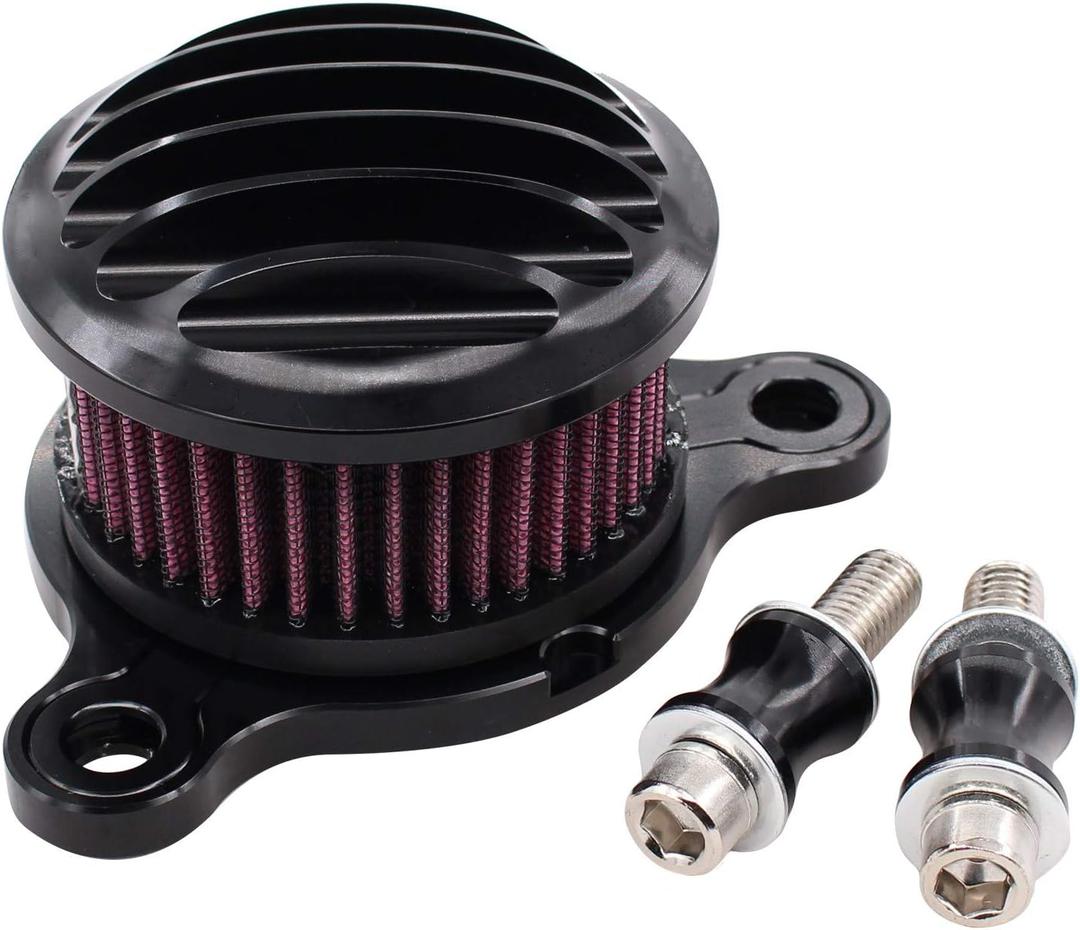 NewYall Air Cleaner Intake Filter System for Harley Davidson Sportster XL883 XL883N XL883R XL883P XL1200 XL1200L XL1200X Iron 883 Forty Eight XL1200X 1986-2019 Aluminum CNC