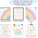 Hadley Designs 6 Rainbow Wall Decor  Pastel Rainbow Wall Art Posters for Nursery & Bathroom, Colorful Unframed Magical Room Decor Prints for Toddler & Girls' Bedroom