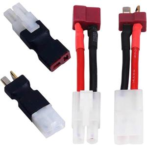2Pairs Tamiya Connector to T Plug Adapter Cable for RC Cars Lipo/NiMH Battery Charging ESC Connection