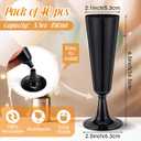 Domensi 100 Pack Black Champagne Flutes Bulk Plastic Disposable Champagne Glasses 5.5 oz Plastic Mimosa Glasses Wedding Cocktail Cups for Engagement Birthday Graduation Decor 2026 Party Supplies