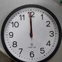 AKCISOT Atomic 10 Inch Wall Clock Analog Clocks for Indoor Kitchen, Battery Operated Clock for Bedroom Office Classroom Living Room(Black)