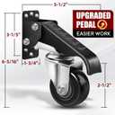 SPACECARE Retractable Workbench Casters Kit, Heavy Duty Workbenches Wheels with 700 lbs Capacity, Adjustable Workbench Casters for Workbenches, Tables, and Cabinets, Easy to Install 4 Pack