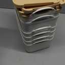 8 Packs Plastic Storage Bins with Lids Storage Organizing Containers Decorative Storage Boxes with Lids for Shelves Closet Desktop Playroom Classroom Office Drawers, White