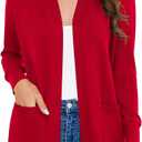 Women Vests Fashion Casual Sleeveless Cardigan Sweaters Soft Knit Dressy Ladies Sweater Vest with Cozy Large Pockets XXL