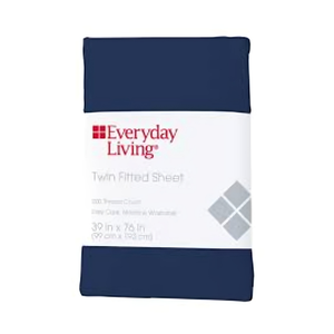 Everyday Living® Cotton/Polyester 200 Thread Count Fitted Sheet - Estate Blue, Twin - Fred Meyer