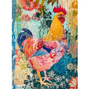 Cross & Glory - Key West Colorama: Rooster on Duval - 1000 Piece Jigsaw Puzzle for Adults | Vibrant Chicken Artwork | 20 x 27 Inches | Satin Finish