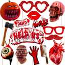 2 x Halloween Bloody Party Decorations Photo Booth Props Scary Halloween Decorations Photo Booth Props Scary Horror Birthday Party Photo Booth Kits