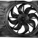 Electric Radiator Cooling Fan for Renegade 500X 1.3T 2017- Electric Cooling Radiator Fan Assembly 58486673 52109765 58486674 68552370AA 52157307 Car Radiator Fan